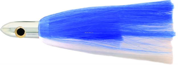 Picture of Iland Jr. Ilander Trolling Lure, 6 3/4", 1 3/4 Oz, 3-D Eyes, Chrome Head/Blue & Crystal Skirt
