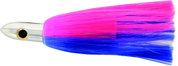 Picture of Iland Jr. Ilander Trolling Lure, 6 3/4", 1 3/4 Oz, 3-D Eyes, Chrome Head/Blue & Pink Skirt