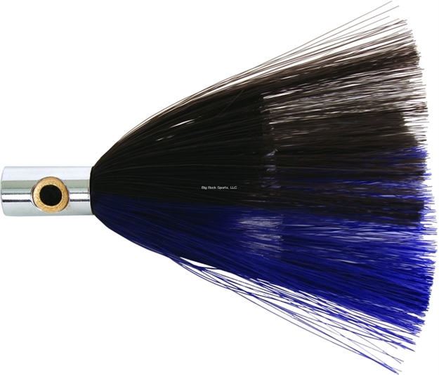 Picture of Iland Out-Rider Trolling Lure, 4 1/4", 3/4 Oz, 3-D Eyes, Concave Chrome/Black & Plum Skirt