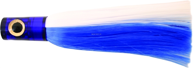 Picture of Iland Sailure Trolling Lure, 5 1/2", 1/2 Oz, 3-D Eyes, Conical Blue Head/Blue & White Skirt, 5 - 8 Kts