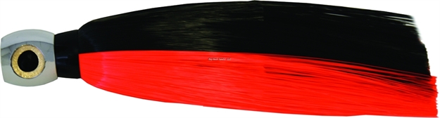 Picture of Iland Sea Star E-Series Jet Head Trolling Lure, 6 3/4", 1 1/2 Oz, 3-D Eyes, Chrome Head/Black & E Red Skirt, 6 - 10 Kts