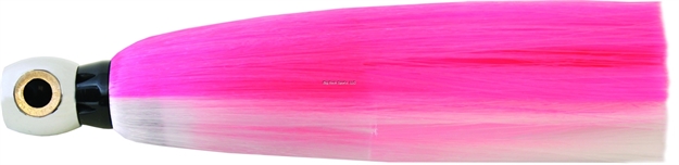 Picture of Iland Sea Star E-Series Jet Head Trolling Lure, 6 3/4", 1 1/2 Oz, 3-D Eyes, Chrome Head/E Pink & E White Skirt, 6 - 10 Kts