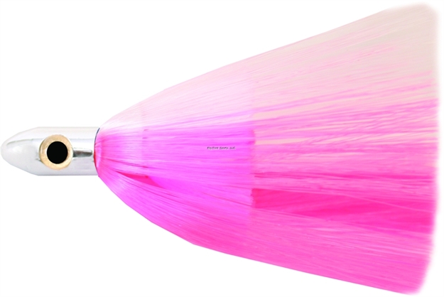 Picture of Iland Tracker E-Series Trolling Lure, 4 1/4", 3/4 Oz, 3-D Eyes, Chrome Head/E Pink & E White Skirt