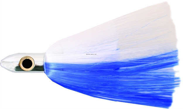 Picture of Iland Tracker Trolling Lure, 4 1/4", 3/4 Oz, 3-D Eyes, Chrome Head/Blue & Crystal Skirt