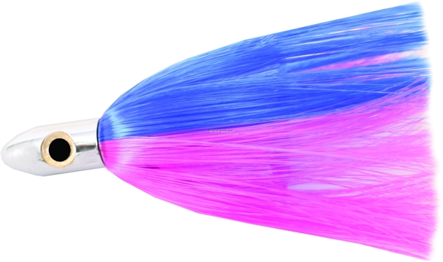 Picture of Iland Tracker Trolling Lure, 4 1/4", 3/4 Oz, 3-D Eyes, Chrome Head/Blue & Pink Skirt