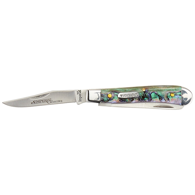 Picture of Imperial Small Trapper Folding Knife Abalone Swirl Handle
