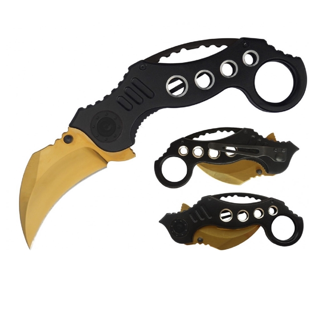 Picture of Impulse Product Karambit 3 IN Gold Blade Black Handle