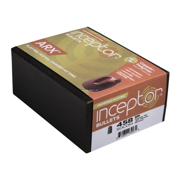 Picture of Inceptor Ammunition Inceptor Bullet, 458 / .458 Socom 200 GR Arx 100 Box Count, Preferred Hunting