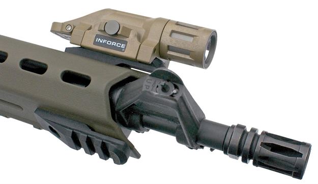Picture of Inforce Wml-F-W Weapon Mount Light White 200 Lumens Cr123a Lithium (1) Tan