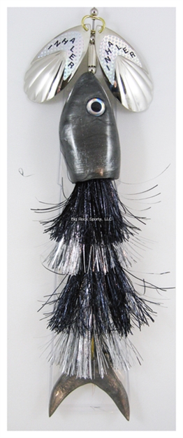 Picture of Inhaler Airhead Twin Blade Musky Bait,  Firefly Black-Silver/Nickel-Black