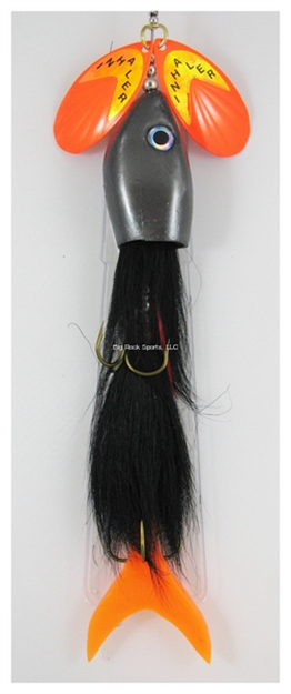 Picture of Inhaler Airhead Twin Blade Musky Bait,  Org-Org/Black -Orange