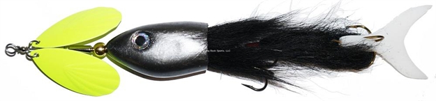 Picture of Inhaler Airhead Twin Blade Musky Bait, Chart-Chart/Black-White