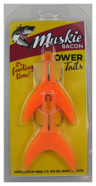 Picture of Inhaler Musky Bacon Power Tail, L 3/0, Orange, 2 PK
