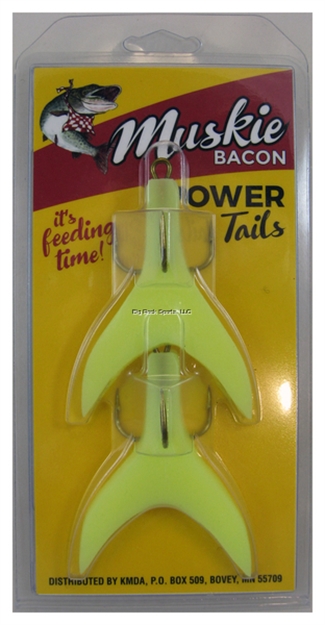 Picture of Inhaler Musky Bacon Power Tail, XL 5/0, Yellow, 2 PK