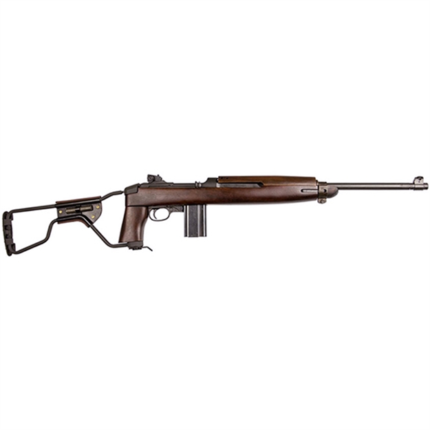 Picture of  Inland Mfg Ilm150 M1a1 Paratrooper Carbine 30 Carbine 15+1 18" Barrel, Black Metal Finish, Type 2 Barrel Band, Black Side, Folding Wire Stock W/Low Wood Walnut Forearm & Pistol Grip 602686313162