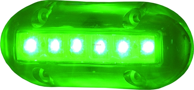 Picture of Invincible Marine Aqua Brite Led Underwater Light, Suface Mount 6 Diode 600 Lumens Green