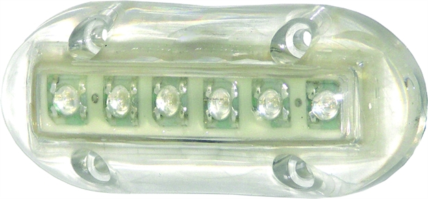 Picture of Invincible Marine Aqua Brite Led Underwater Light, Suface Mount 6 Diode 600 Lumens White