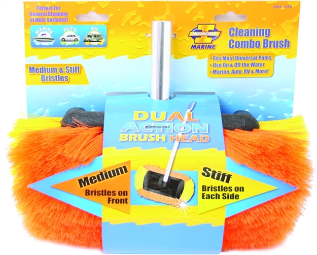 Picture of Invincible Marine Combo Brush Med/ Stiff Brush Med IN Ctr Stiff ON Side Head Only W/Quick Release