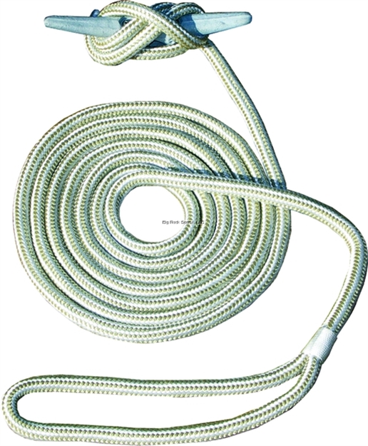 Picture of Invincible Marine Dock Line 3/8"X20' Hand Spliced Double Braid Gold