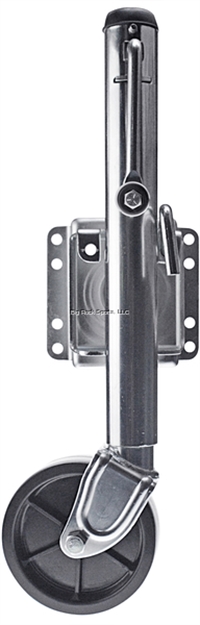 Picture of Invincible Marine Offset Trailer Jack, 1500Lb 3.75 X 8" Wheel Travel 12.75"-Zinc Plated