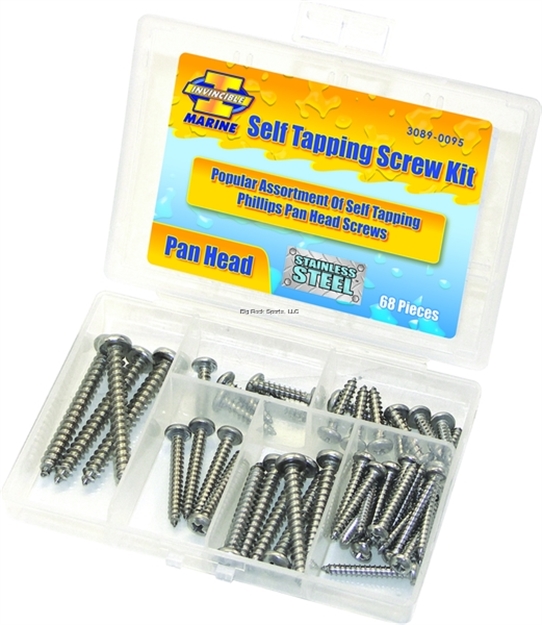 Picture of Invincible Marine Screw Kit Stainless Pan Flat Head Kit 68Pc