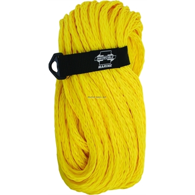 Picture of Invincible Marine Utility Rope 1/4"X100' Hollow Braided Yellow Polypropylene (Pp) Rope Keeper