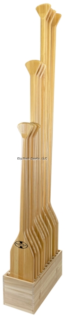 Picture of Invincible Marine Wood Paddle Pre Pack, 12 Paddles W/ Stand, 3', 4', 5'