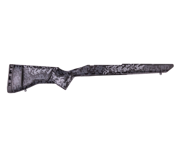 Picture of  Iota Outdoors 961211101113111101 Krux  Large Pattern Midnight Gray Fiberglass Fixed With Varmint Barrel Contouring For Remington 700 Short Action Right Hand