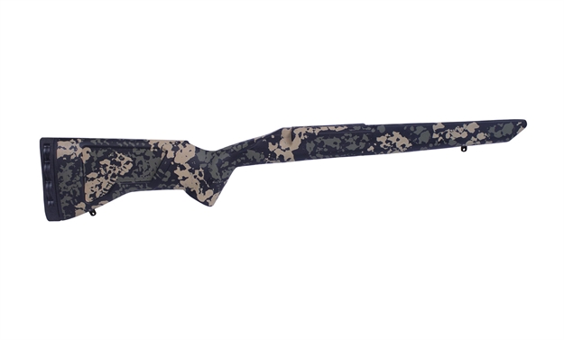 Picture of  Iota Outdoors 961311102113111101 Krux  Large Pattern Black Olive Fiberglass Fixed With Varmint Barrel Contouring For Remington 700 Long Action Right Hand