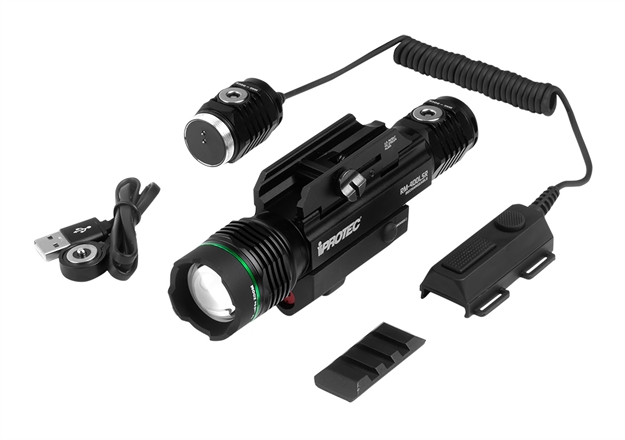 Picture of  Iprotec 6794 Rm400lsr Firearm Light And  Laser Combo  Black Anodized 40/400 Lumens Green Light Red Laser 645397933380