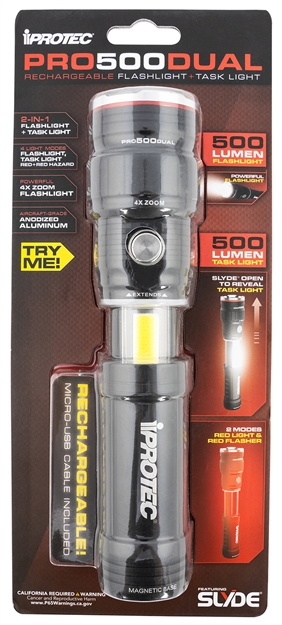 Picture of  Iprotec 6804 Slyde King  Black Anodized Aluminum White 500 Lumens Led