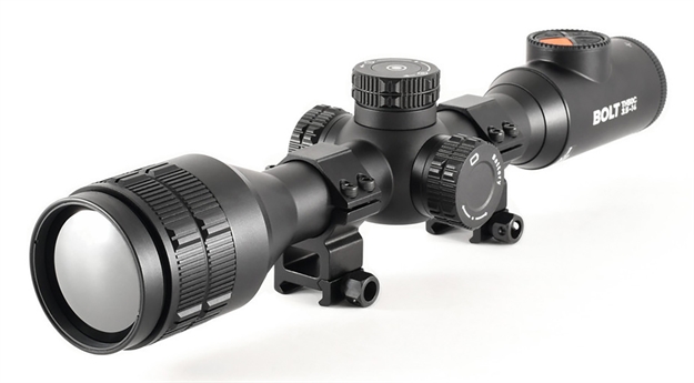 Picture of Iray Usa Iray-Th50c Bolt Th50c Thermal Rifle Scope Black 3.5X50mm Black/White/Red/Green 2 Dynamic/5 Static Reticle 640X512, 50 HZ Resolution Features Stadiametric Rangefinder