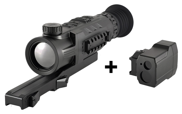 Picture of Iray Usa Irayrl42lrf Rico Mk1 W/Ilr 1000 Combo Thermal Scope Black 4X42mm Black/White/Red/Green 2 Dynamic/5 Static Reticle 4X 384X288, 50Hz Resolution 42Mm