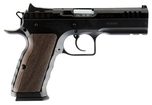Picture of Italian Firearms Group Tf-Stocki-38 Stock I  38 Super 4.50" 17+1 Black Steel Slide Wood Grip