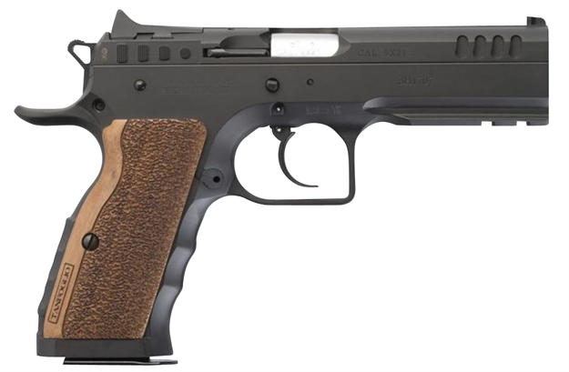 Picture of Italian Firearms Group Tf-Stocki-9 Stock I  9Mm Luger 4.50" 17+1 Black Steel Slide Wood Grip