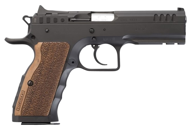 Picture of Italian Firearms Group Tfstocki9sf Stock I  9Mm Luger 4.50" 16+1 Black Black Steel Slide Wood Grip