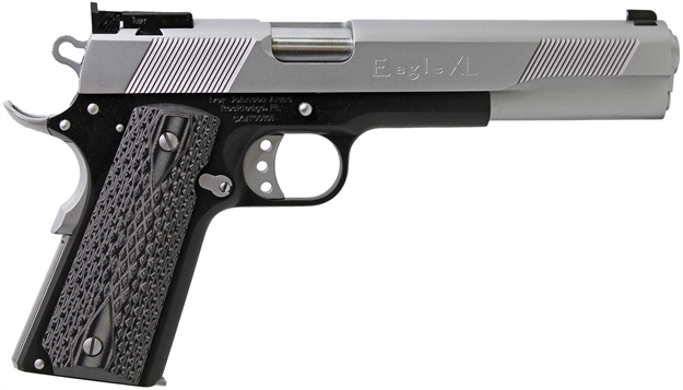 Picture of Iver Johnson Arms Eaglexl45tt Eagle Deluxe 45 Acp 8+1 6" Steel Barrel, Hard Chrome Serrated Steel Slide, Matte Black Steel Frame W/Beavertail, Black/Gray G10 Grip EAGLEXL-T/T45 796167791539