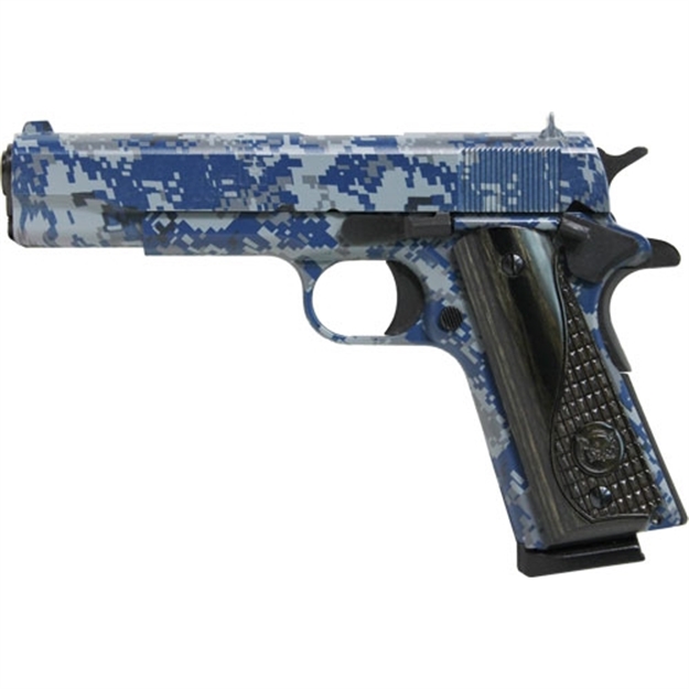 Picture of Iver Johnson Johnson 1911A1 .45Acp 5" FS 8Rd Digital Navy Camo Wood