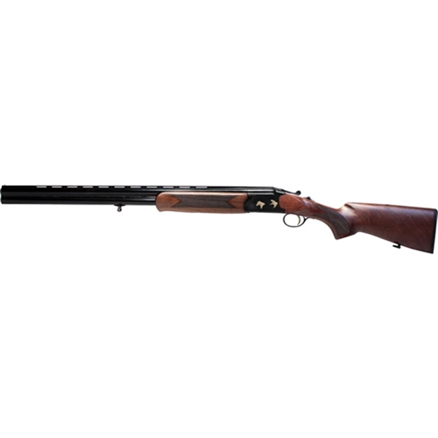 Picture of  Iver Johnson Arms Ij60020 Ij600  20 Gauge Break Open 3" 2Rd 28" Over/Under Vent Rib Barrel, Matte Black Chromed W/Engraving Steel Receiver, Fixed Walnut Checkered Wood Stock & Forend