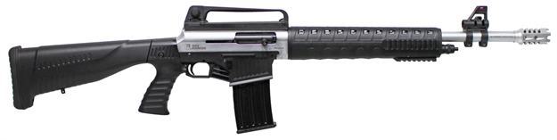Picture of Iver Johnson Arms Stryker Satin Nickel 12 Gauge 20" 3" 5+1 Removable Fixed Stock