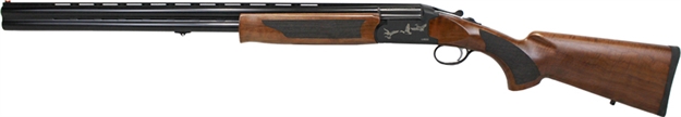 Picture of  Iver Johnson Arms Ij60012 Ij600  12 Gauge Break Open 3" 2Rd 28" Over/Under Vent Rib Barrel, Matte Black Chromed W/Engraving Steel Receiver, Fixed Walnut Checkered Wood Stock & Forend 737278253387