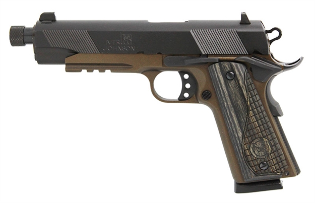 Picture of Iver Johnson Arms Iver Johnson Arms Eagle LR Special, .45 Acp, 5" Threaded, XS Sights, Matte Blued/Midnight Bronze, Light Rail, 8-Rd GIJ45