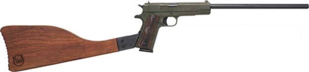 Picture of Iver Johnson Johnson 1911A1 Rifle 45Acp 16" FS OD Green Wood< IJ01ODRIFLE