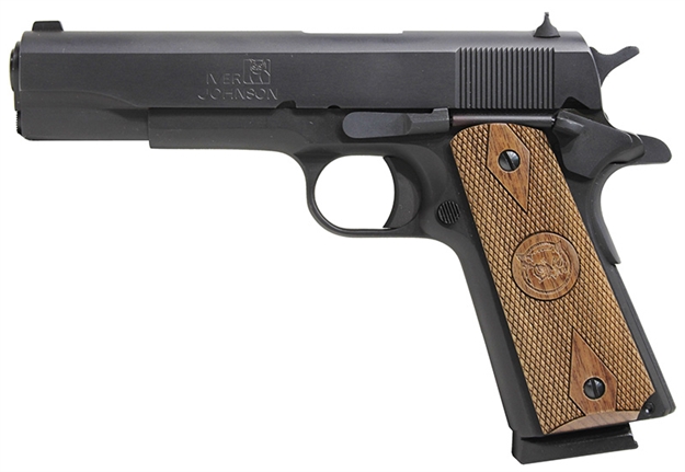 Picture of  Iver Johnson Arms 1911A1 1911 A1 Government 70 Series 45 Acp 5" 8+1 Blued Steel Frame & Slide With Walnut Grip