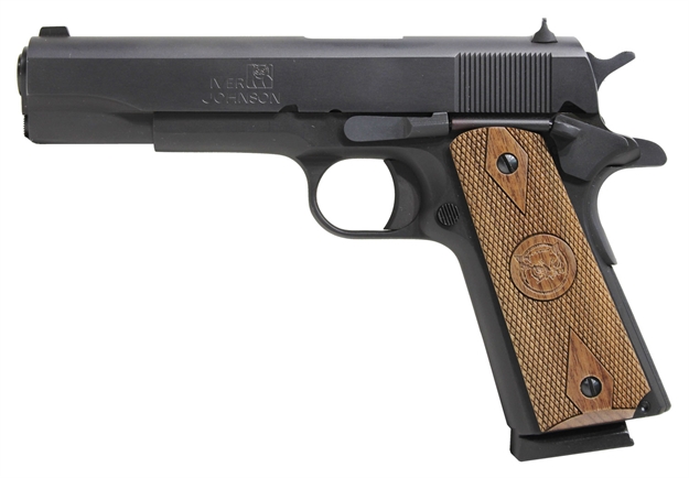 Picture of  Iver Johnson Arms 1911A1 1911 A1 Government 70 Series 45 Acp 5" 8+1 Blued Steel Frame & Slide With Walnut Grip 797734029963