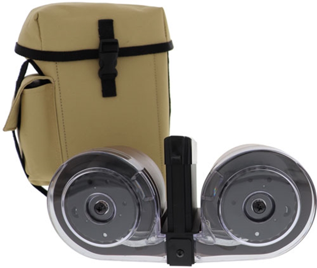 Picture of Iver Johnson Johnson Magazine Ar15 223 100Rd Drum Blk/Tan Poly MAGAR15100T 712195498325