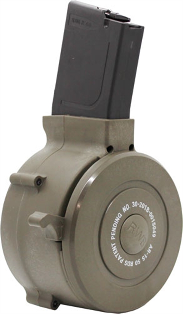 Picture of Iver Johnson Johnson Magazine Ar15 .223 50Rd Drum OD Green Poly