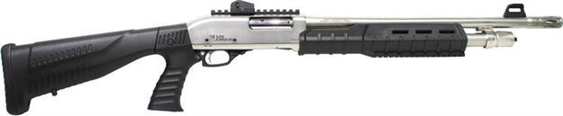 Picture of Iver Johnson Johnson Pump 12Ga 3" 18" Nickel QD Pistol Grip Stock PAS12SNPG