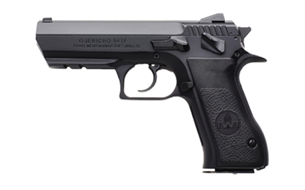 Picture of  Iwi US J941f9orp Jericho 941 Full Size Frame 9Mm Luger 16+1 4.40" Black Chrome Lined Steel Barrel, Black Serrated Steel Slide & Frame W/Beavertail & Picatinny Rail, Black Textured Grips 818004022962