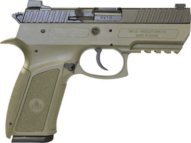 Picture of Iwi Jericho 941 Enhanced 9Mm 3.8" 2-16Rd Mag OD Green Poly J941PSL9OD-II 818004021804